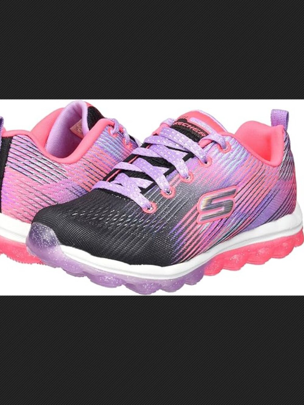 NEW with Box Girls Skechers Air-Cooled Memory Foam Bounce N Bop Sneakers size 11